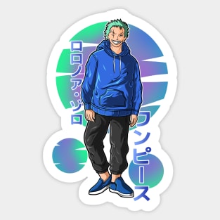 One Piece Roronoa Zoro Action Sticker